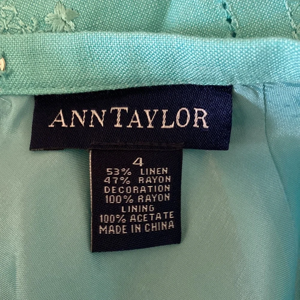 Ann Taylor Turquoise Skirt - Picture 3 of 4